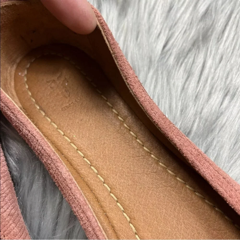 Frye Carson Ballet Flats Rosewood Suede Size 7.5 M